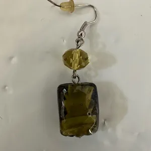 Artisan Chartreuse and Olive Earrings Green thumbnail 2