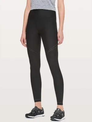 Lululemon Zoned In Tight *27" Black reflective detail cutouts size 4 W5BBNS thumbnail 2