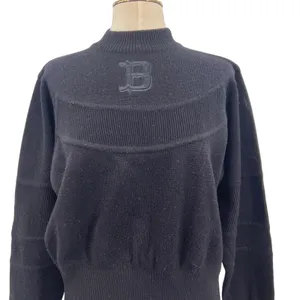 Bogner Vintage 90s Ski Mock‎ Neck Wool Blend Logo Sweater Black Size Small thumbnail 5