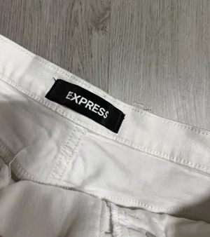 Express vintage mid rise lace up denim shorts thumbnail 4