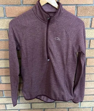 L.L. Bean Adventure Grid Fleece Quarter-Zip Pullover Women’s Size XS thumbnail 1