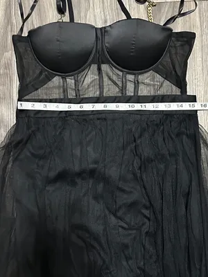 The Vintage Shop Black Tulle Corset Maxi Dress thumbnail 11