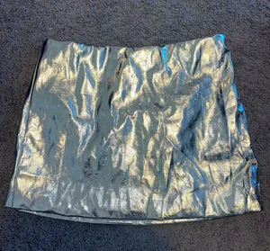 Missguided Gold Coated Mini Skirt thumbnail 3
