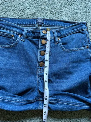 J. Crew Mid Rise Flare Crop Jeans Womens Size 29 Button Fly Cotton Stretch Denim thumbnail 6