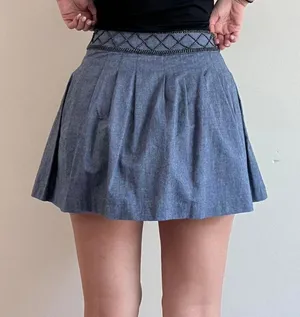 Forever 21 Blue Denim Vintage Y2K Mini Skirt thumbnail 3