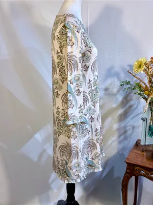 ☀️Spartina 449 Jane Peacock Palm Island Fringe Dress Peruvian Cotton Sz S🧡 thumbnail 7