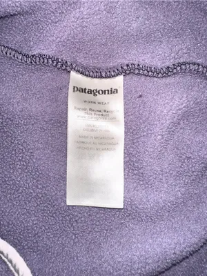 Patagonia Synchilla Snap T Fleece Pullover Gray and Purple Jacket Sweater MEDIUM thumbnail 4