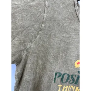 Isabel Jaxon Womens Positive Thinking Olive Round Neck T-Shirt Tee NEW 2X thumbnail 7