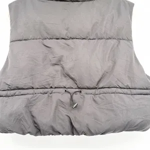 Altar'd State Womens Black Cropped‎ Puffer Cinch Back Gorpcore Outdoor Vest XL thumbnail 7