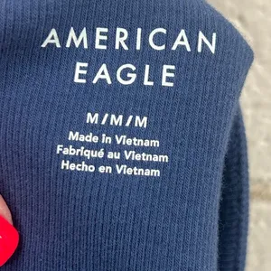 American Eagle Strappy-Go-Lucky cherry blue tank top size M thumbnail 5