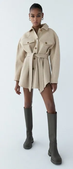 ZARA Cropped Shacket thumbnail 1