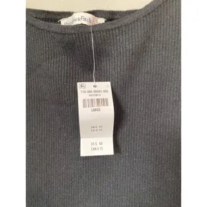 New Abercrombie Asymmetrical Button Sweater Tank Black Size Large thumbnail 3