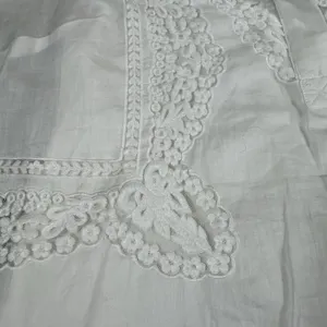 Soft Surroundings Embroidered Top & Tank Large Crochet White Summer Romantic‎ thumbnail 8