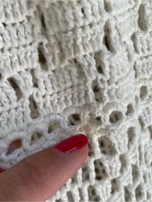 White Stag cream crochet duster sweater vest boho western festival fall Large thumbnail 4