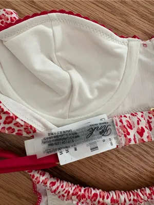 Frankie's Bikinis Red and White Leopard Print Two-Piece Bikini thumbnail 3