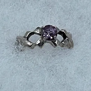 Sterling silver and Amethyst ring size 7 thumbnail 2