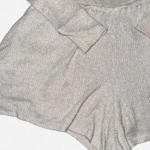 Urban Outfitters Out From Under Grey Long-Sleeve Off The Shoulder Lounge Romper, XS thumbnail 3