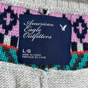 American Eagle Outfitters AEO Wool Blend Deep V Sweater Size Large Dolman Sleeve thumbnail 5