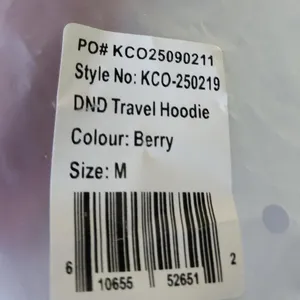 NWT Comfrt DND TRAVEL hoodie BERRY thumbnail 5