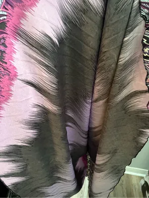 V-Neck Halter Maxi Dress in Black, Purple & Pink thumbnail 7