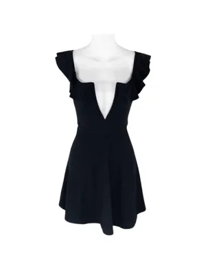 Majorelle Poise Black Off Shoulder Flare Mini Dress Small xs thumbnail 2