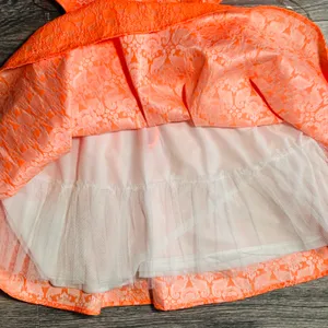 Neon Floral Brocade Fit & Flare Cut Out‎ Sides 0308 thumbnail 7