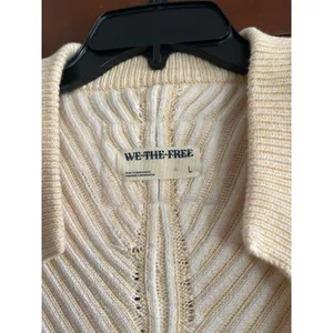 Free People We The Free Freeway V-Neck Sweater L thumbnail 5