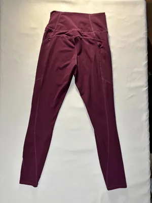 Fabletics Burgundy High-Rise Leggings (Size S) thumbnail 2