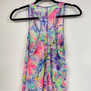 Lilly Pulitzer Multi Color Sleeveless Blouse Womens XS Bright Beachy Tropical thumbnail 5