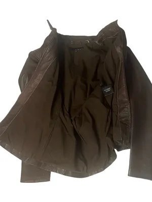 WILSONS LEATHER Brown Jacket Buttery Leather Moto Lined Womens Size Medium thumbnail 8