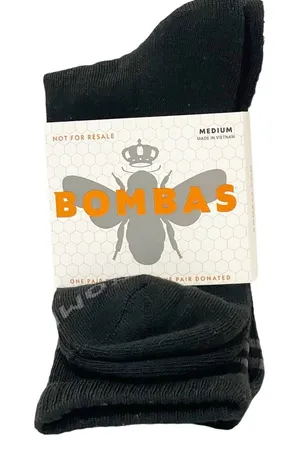 Bombas Adult Medium Black Ankle Socks w/ Honeycomb Arch‎ Support NEW thumbnail 1