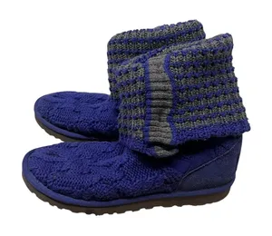 UGG Women's Leland Indigo Knit Cardy Pull On Winter Boots Size US 7‎ thumbnail 1