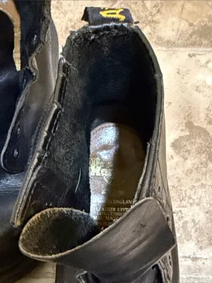 Women’s Dr Martens Vintage Black Leather Lace-Up Combat Boots without Shoe Laces thumbnail 8