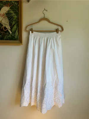 Hill House The Amal Skort White Eyelet Cotton Womens Large New With Tag thumbnail 2