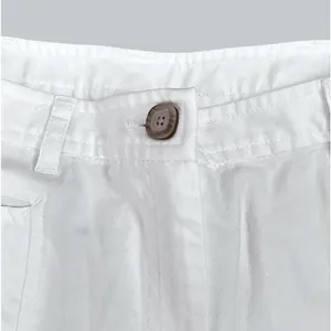 L.L. Bean Women's Mid-Rise‎ Wide-Leg Ankle White Utility Pants Casual Modern thumbnail 3