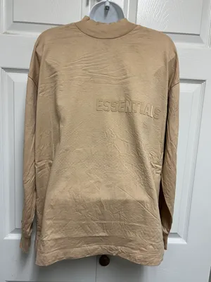Essential s Fear If God Sand Crewneck Long Sleeve T-Shirt thumbnail 1