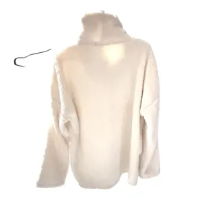 NWT Yeokou‎ Womens Cream Sherpa Fleece Pullover Sweatshirt Cozy Warm L thumbnail 5