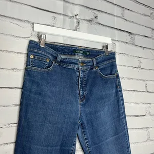 Lauren Ralph Lauren Straight Jeans 10 Stretch Mid‑Rise Ankle Streetwear Denim thumbnail 3