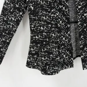 Sara Campbell Open Front Blazer Womens Small Black White‎ Peplum Careerwear Chic thumbnail 6