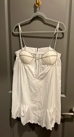 Amazon White Rhinestone Dress thumbnail 1