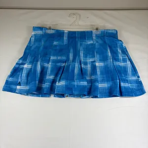 Antigua Desert Dry Xtra-Lite Blue‎ Plaid Pleated Golf Tennis Skort Womens XL thumbnail 8