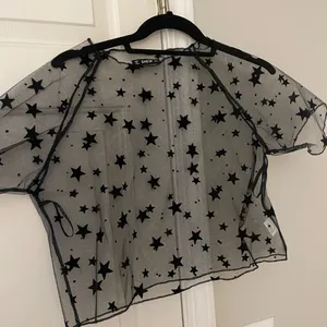 Sheer black star SHEIN top thumbnail 1
