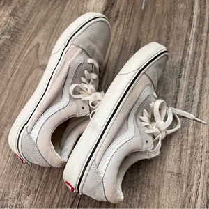 Unisex Vans Gray /Off White Sueden Lace Up Sneaker Shoes Womens :7 Mens:5.5 thumbnail 5