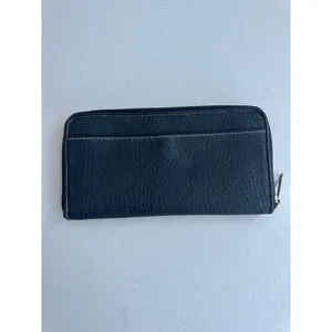 Vintage Esprit Embossed Logo Pebbled Texture Leather Zip Around Accordion Wallet thumbnail 2