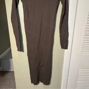 Rocorose Women's Turtleneck Midi Sweater Dress Ribbed Dark Hunter Green‎ Bodycon thumbnail 7