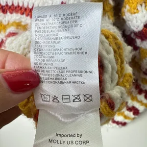Molly Bracken Chunky Knit Striped Long Sleeve Retro Sweater Size M/L‎ Crochet thumbnail 8