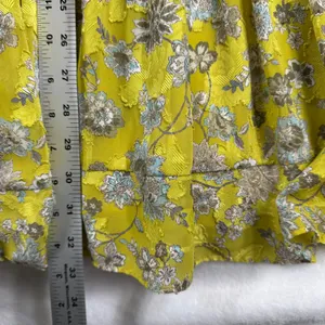 ALEXIS Auja Floral‎ Print Crepe Midi Dress Ruffle Sleeve Tiered Yellow XS thumbnail 5