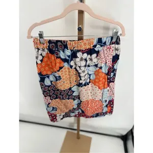Boden Floral Print Mini Skirt Elastic Waist Navy Size 8L thumbnail 8