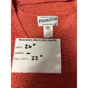 Pendleton Coral Pink Knit Cardigan Sleeveless Tank Set Medium thumbnail 11