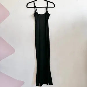 Black Maxi Dress,‎ Y2K 2000s Retro Indie Boho Soft Girl Gothic XS thumbnail 2